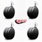 Service Caster 4'' Extra Large Heavy Duty Twin Wheel Caster 7/16 Grip Ring Stem , 4PK SCC-UHGR02S100-NYS-716-4 - alternate 3